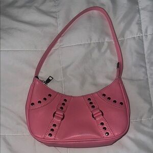 SHEIN Pink Studded Shoulder Bag